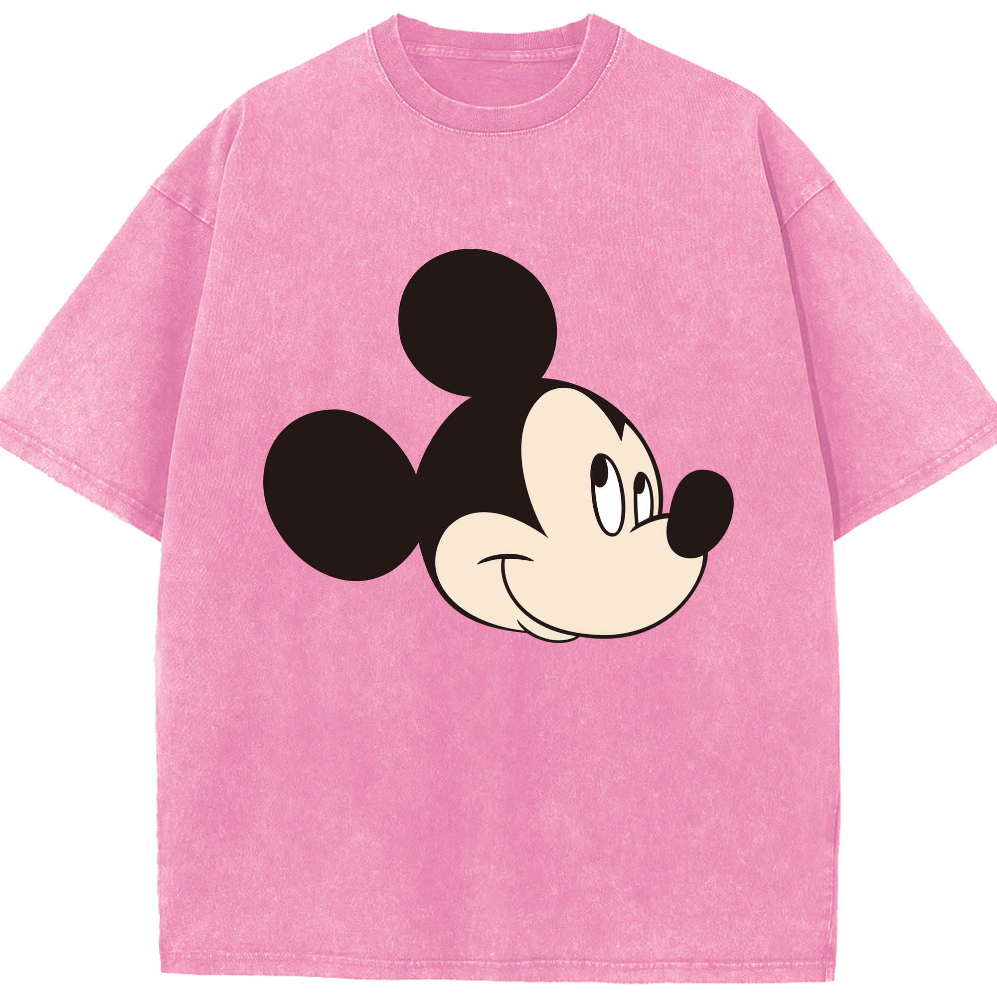 （画像用） ミッキーマウス Mickey Mouse 綿100% ヴィンテージ風 半袖Tシャツ（フロントプリント）